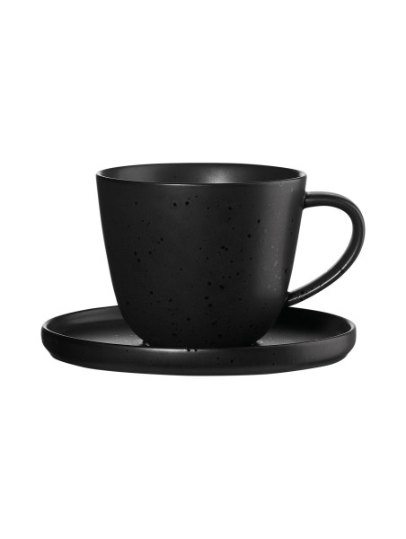 Kaffeetasse COPPA in schwarz aus Porzellan