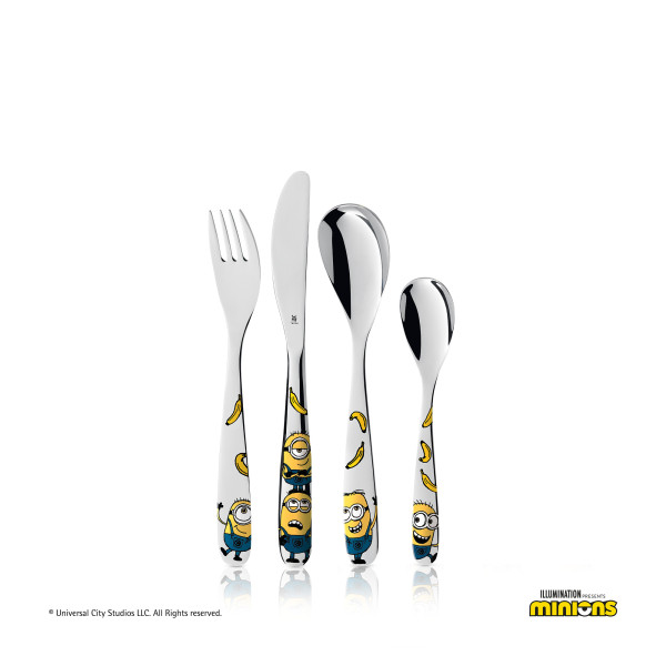 Kinderbesteck WMF MINIONS in silberfarben aus Metall