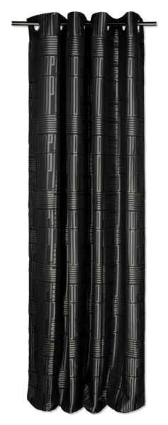 Ösenvorhang JOOP! FINE BARS in schwarz aus Polyester