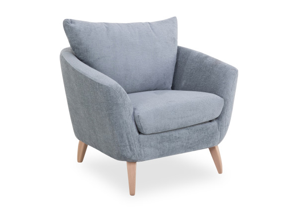 Sessel SANSIBAR FÜNEN in blau/grau aus Stoff