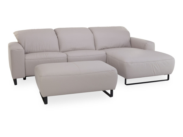 Polsterecke CALANO 2.0 in cherry aus Leder