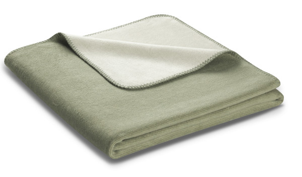 Wohndecke DUO COTTON MELANGE in grün aus Mischgewebe