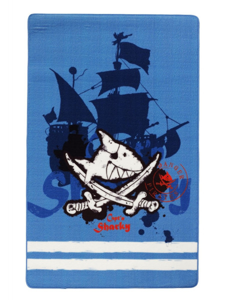 Teppich CAPT´N SHARKY in blau aus Polyester