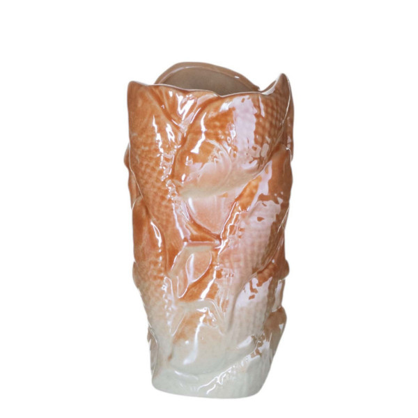 Vase FISCHE in orange aus Keramik
