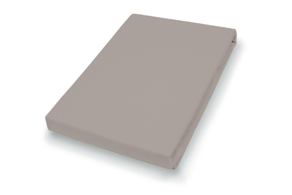Spannbettlaken Jersey kiesel in kiesel aus Baumwolle