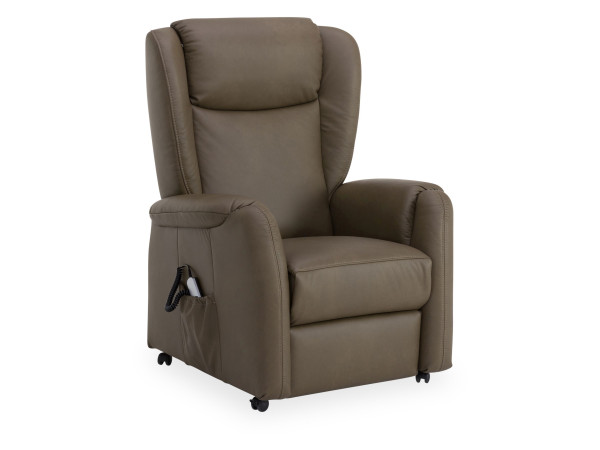 Relaxsessel Elastoform SAMET in olive aus Leder