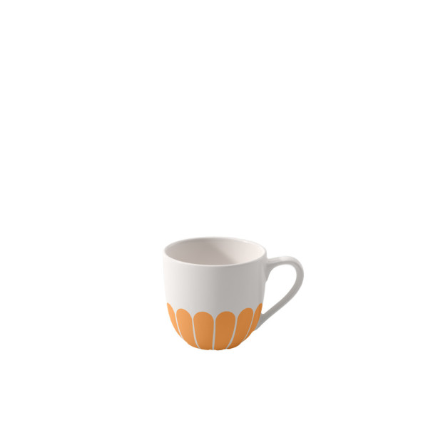 Espressotasse FLEUR in orange aus Bone China