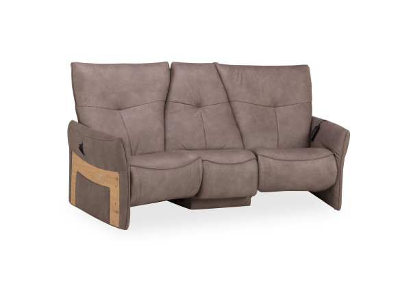 Trapezsofa MONDO VARIA in fango aus Leder