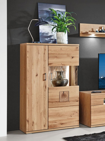 Highboard IVARIS in Alteiche aus Teilmassiv