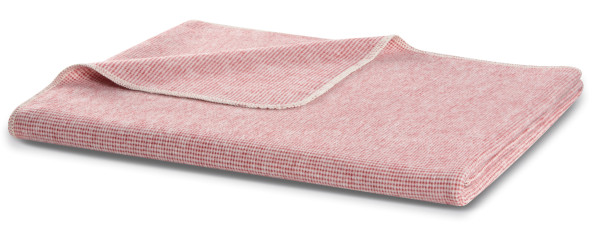 Wohndecke PEARL in rot aus Baumwolle