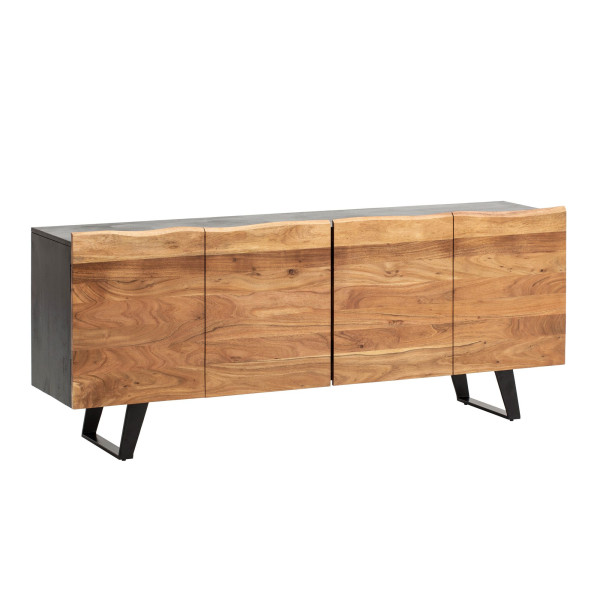 Sideboard in schwarz aus Materialmix