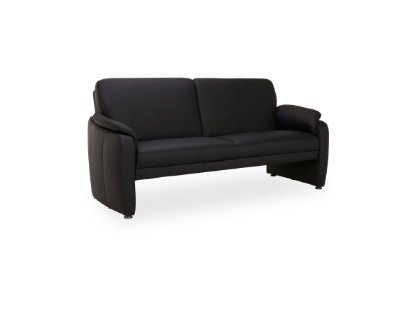 Sofa 3 Sitzer Elastoform STEVE in schwarz aus Leder