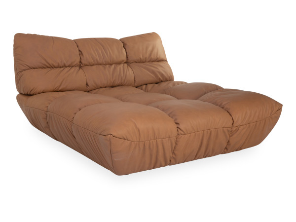 Sofaelement ZEFERINO ASTI in light brown aus Leder
