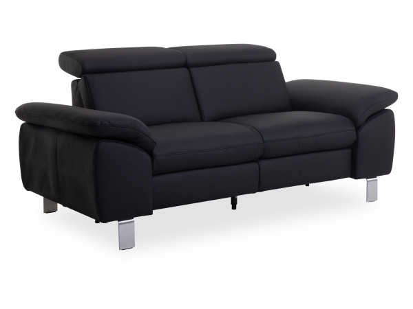 Sofa 2 Sitzer vito TONGA 2.0 in schwarz aus Leder