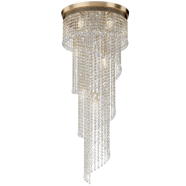 Kronleuchter CASCADE in goldfarben aus Metall