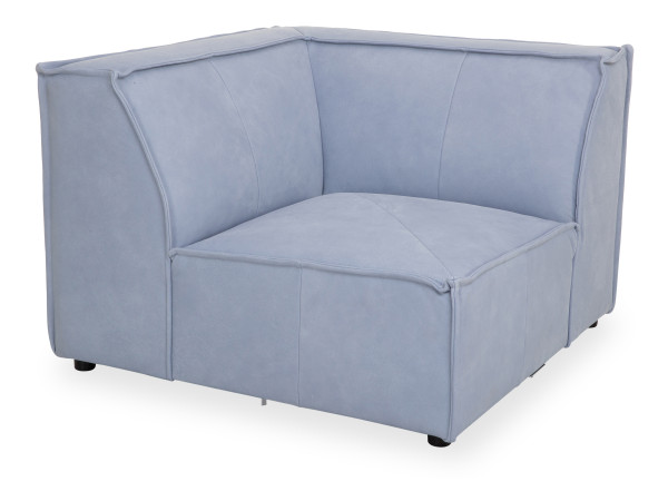 Sofaelement Elastoform URBINO in Lightblue aus Leder
