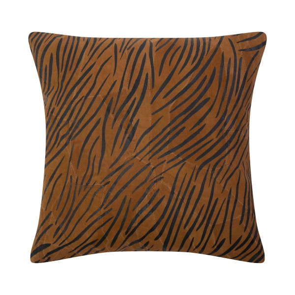 Kissen ZEBRA in sand aus Leder