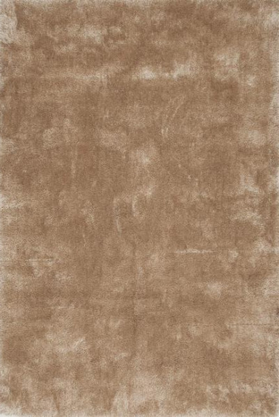 Teppich FIRE uni beige in beige aus Polyester