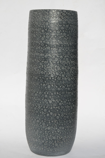 Bodenvase LISSABON in schwarz aus Steingut