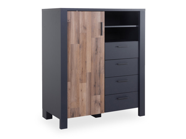 Highboard HARPER BRAGA in graphit aus Dekor