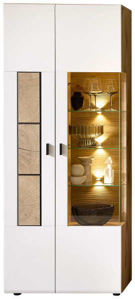 Vitrine HARPER WINDSOR in Eiche aus Massivholz