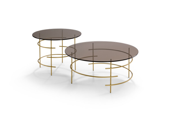 Couchtisch 8510GKE-80RD-CA in goldfarben