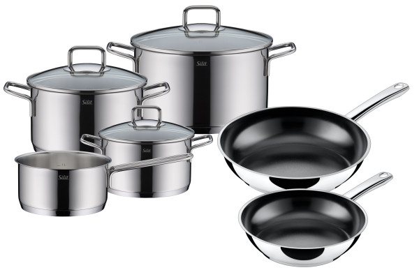 Kochtopf-Set SILIT EXTRA COOK in silberfarben aus Metall