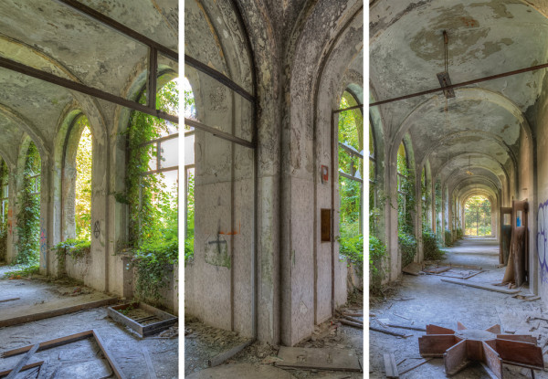 Akustikbild LOST PLACE in mehrfarbig aus Materialmix