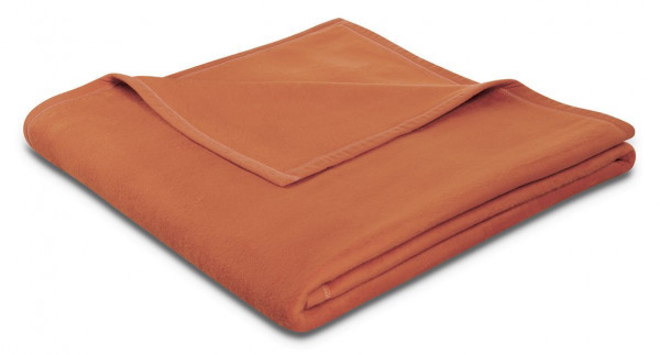 Wohndecke UNO SOFT in orange aus Mischgewebe