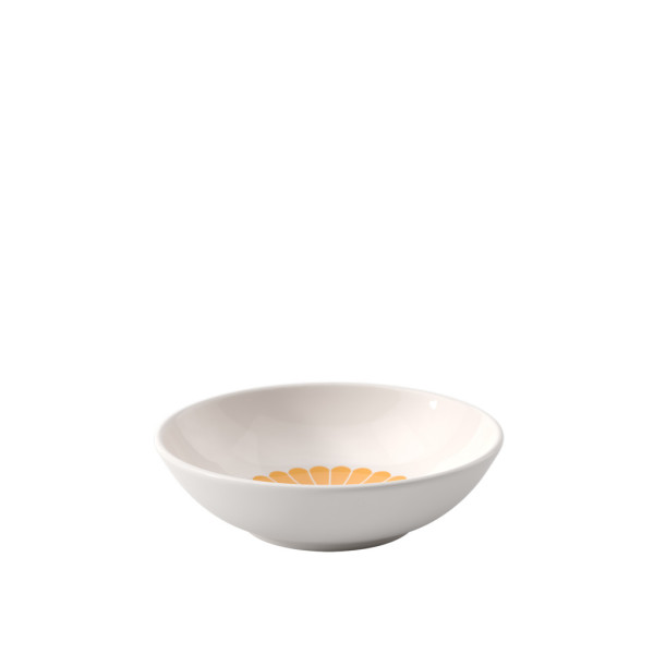 Dessertschale FLEUR in orange aus Bone China