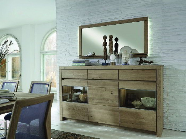 Highboard witlake SORAGA in Wildeiche aus Massivholz