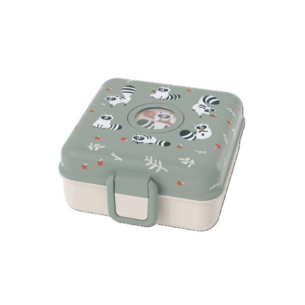 Lunchbox RACCOON in mint aus Kunststoff