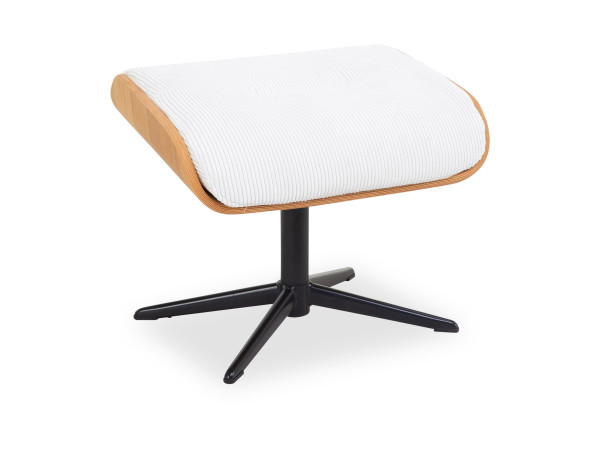 Hocker HARPER KELTY in creme aus Stoff