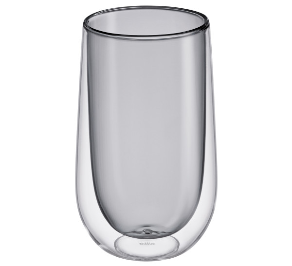 Trinkglas cilio VERONA in grau aus Glas