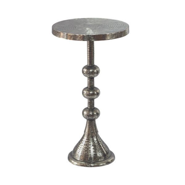 Beistelltisch in silberfarben aus Aluminium