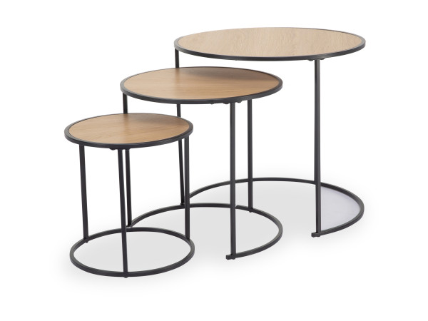 Beistelltisch-Set meins! TUNAY in braun aus Dekor