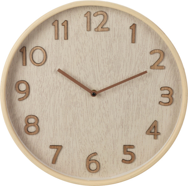 Wanduhr in creme aus MDF