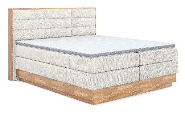 Boxspringbett VALMONDO INCANA in creme aus Stoff