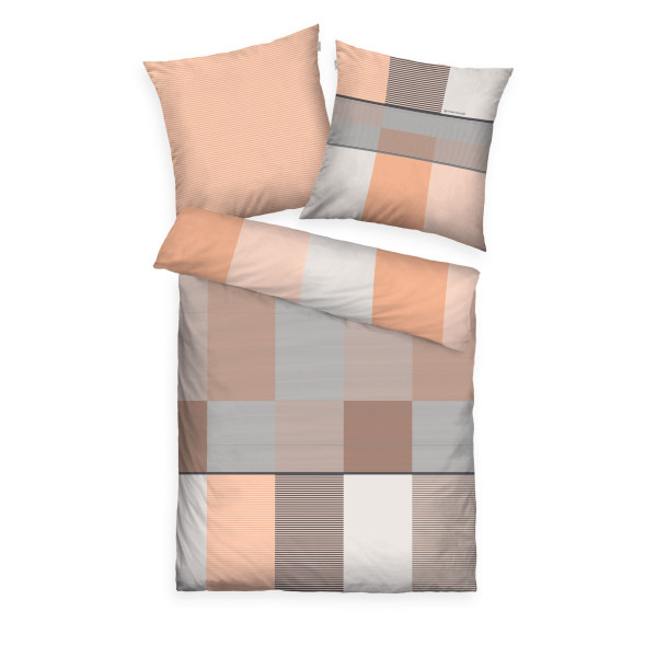 Bettwäsche TOM TAILOR Satin in peach aus Baumwolle