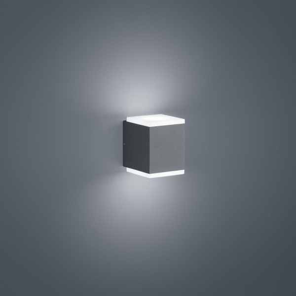 Outdoor-Wandleuchte KIBO in graphit aus Metall