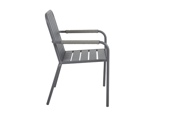 Gartenstuhl INNES in anthrazit aus Aluminium