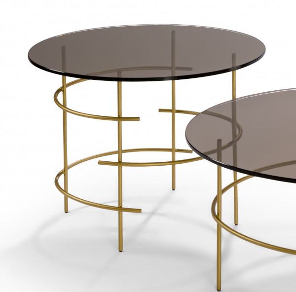 Couchtisch 8511GB-60RD in goldfarben