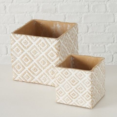Pflanztopf ESTREMOZ in beige aus Beton