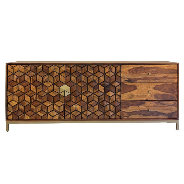 Sideboard in braun aus Materialmix
