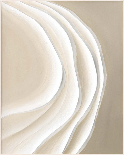 Keilrahmenbild SANDY WAVES in beige aus Holz