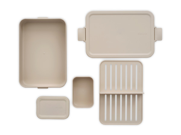 Bento-lunchbox MAKE & TAKE in beige aus Kunststoff