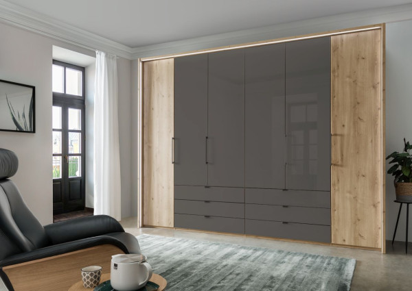 Kleiderschrank MONDO CLIVO2000 in Eiche Bianco aus Dekor