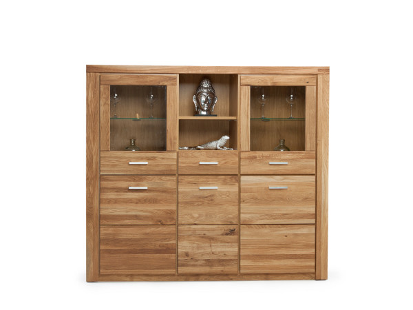 Highboard Ela in Wildeiche aus Teilmassiv