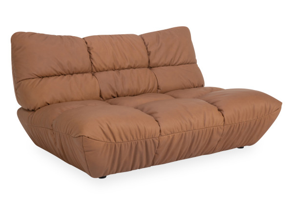 Sofaelement ZEFERINO ASTI in light brown aus Leder