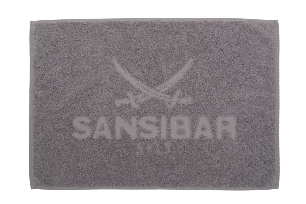 Badvorleger SANSIBAR in silberfarben aus Baumwolle